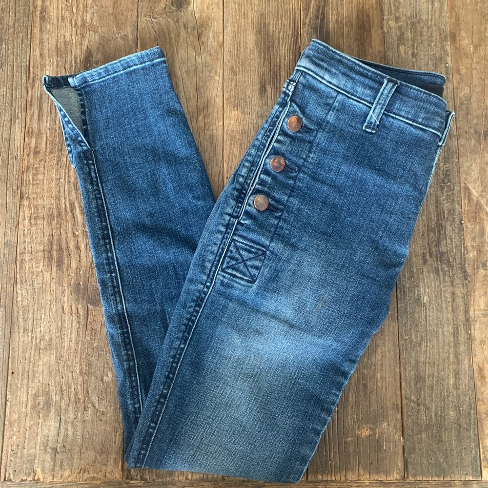 Paige Jeans with side copper buttons